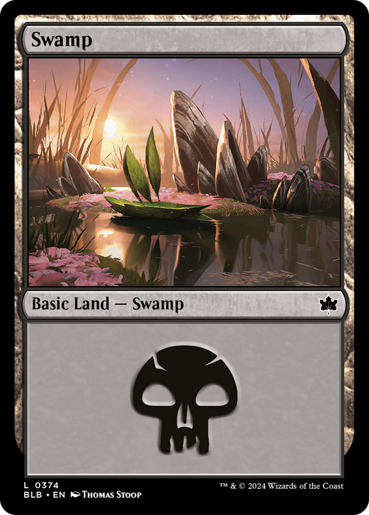 Swamp (0374) (BLB-374) [Bloomburrow] Foil MTG Single Wizards of the Coast