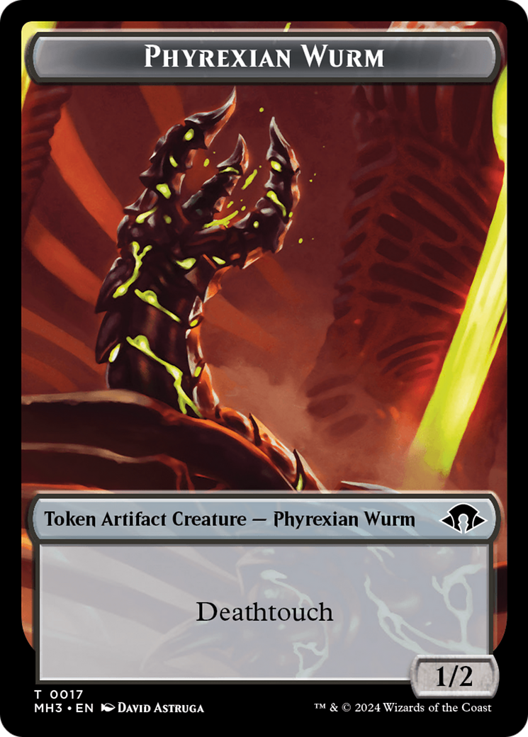 Servo // Phyrexian Wurm (0017) Double-Sided Token [Tokens] Modern Horizons 3 Tokens MTG Single Magic: The Gathering