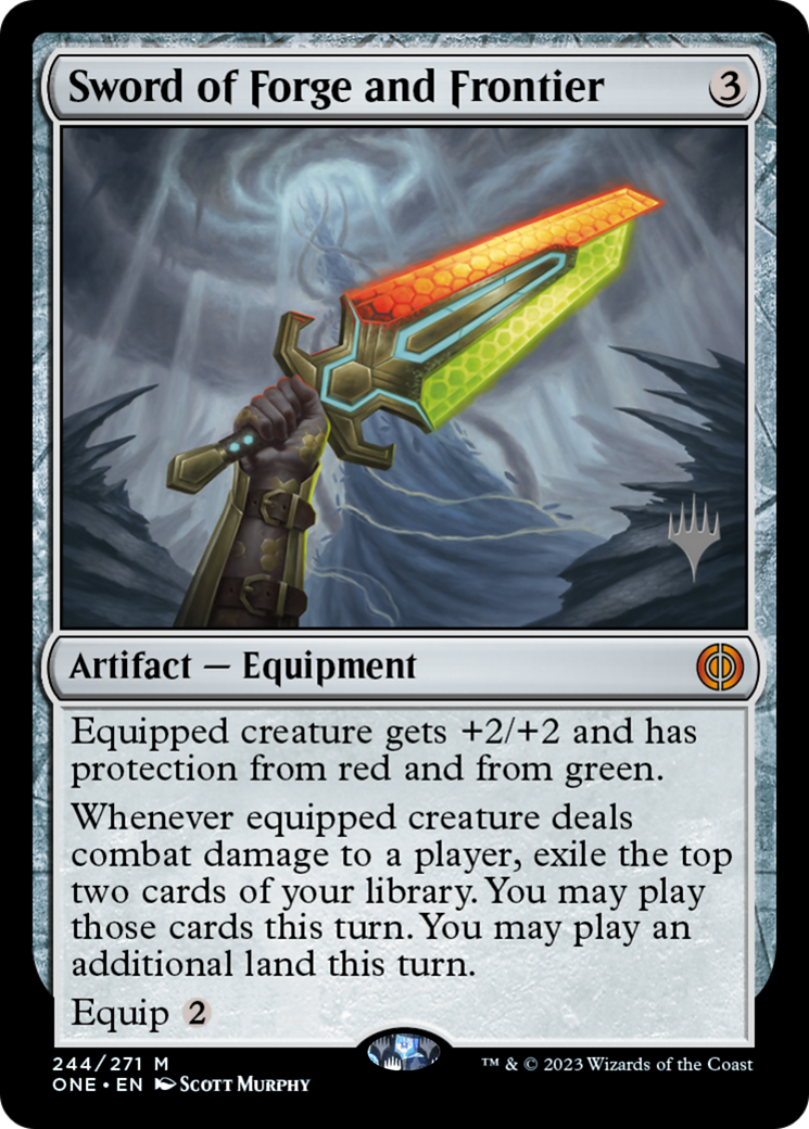 Sword of Forge and Frontier (PPONE-244P) [Phyrexia: All Will Be One Promos] Foil MTG Single Wizards of the Coast