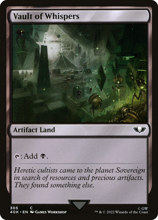 Vault of Whispers (40K-305) [Warhammer 40,000 Commander] MTG Single Wizards of the Coast