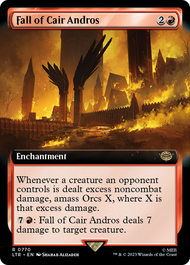 Fall of Cair Andros (Surge Foil) (LTR-770) [The Lord of the Rings: Tales of Middle-earth] (Extended Art) Foil MTG Single Wizards of the Coast