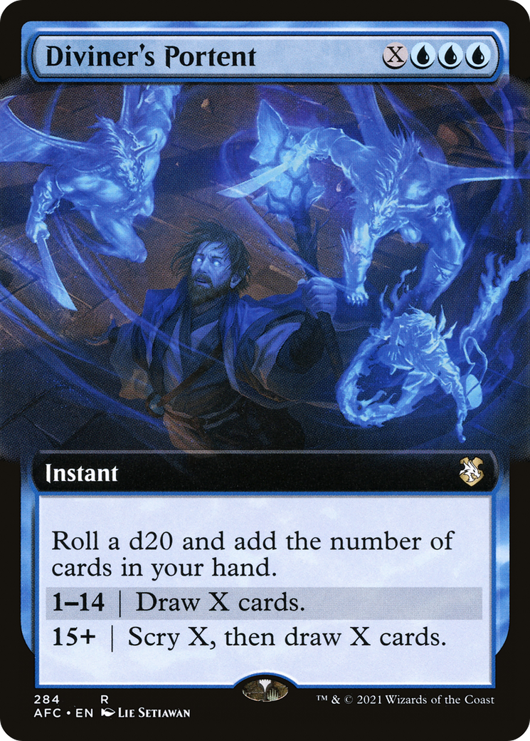 Diviner's Portent (AFC-284) [Forgotten Realms Commander] (Extended Art) MTG Single Wizards of the Coast