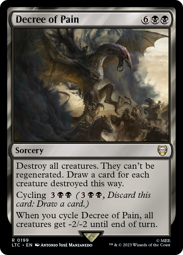 Decree of Pain (LTC-199) [Tales of Middle-earth Commander] MTG Single Wizards of the Coast