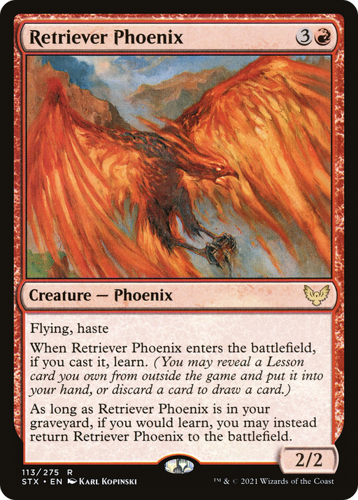 Retriever Phoenix (STX-113) [Strixhaven: School of Mages] MTG Single Wizards of the Coast