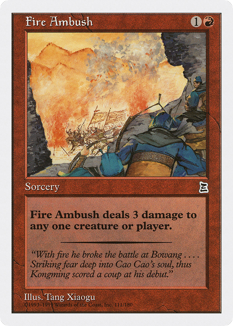 Fire Ambush (PTK-111) [Oldschool] Portal Three Kingdoms MTG Single Wizards of the Coast
