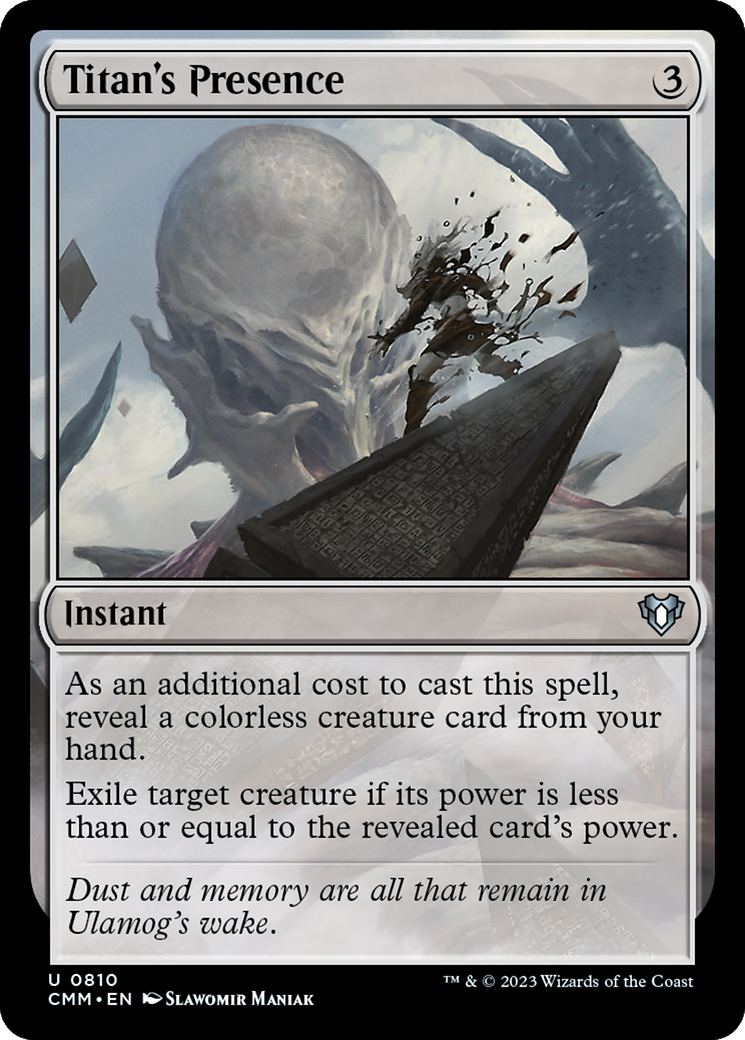 Titan's Presence (CMM-810) [Commander Masters] MTG Single Wizards of the Coast