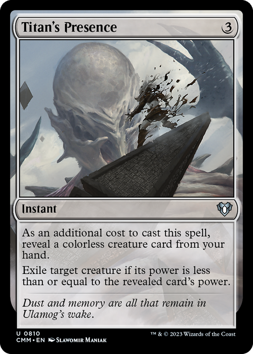 Titan's Presence (CMM-810) [Commander Masters] MTG Single Wizards of the Coast