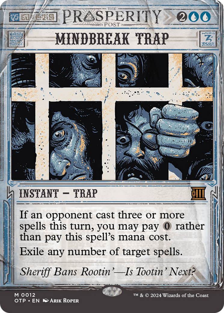 Mindbreak Trap (OTP-012) [Breaking News] (Showcase) (Borderless) MTG Single Wizards of the Coast