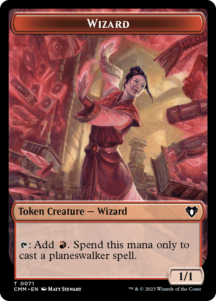 Wizard (TCMM-071) [Tokens] Commander Masters Tokens Foil MTG Single Wizards of the Coast