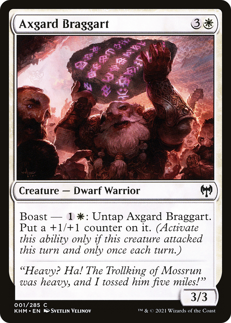 Axgard Braggart (KHM-001) [Kaldheim] Foil MTG Single Wizards of the Coast