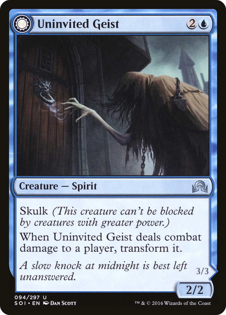 Uninvited Geist (SOI-094) [Shadows over Innistrad] MTG Single Wizards of the Coast