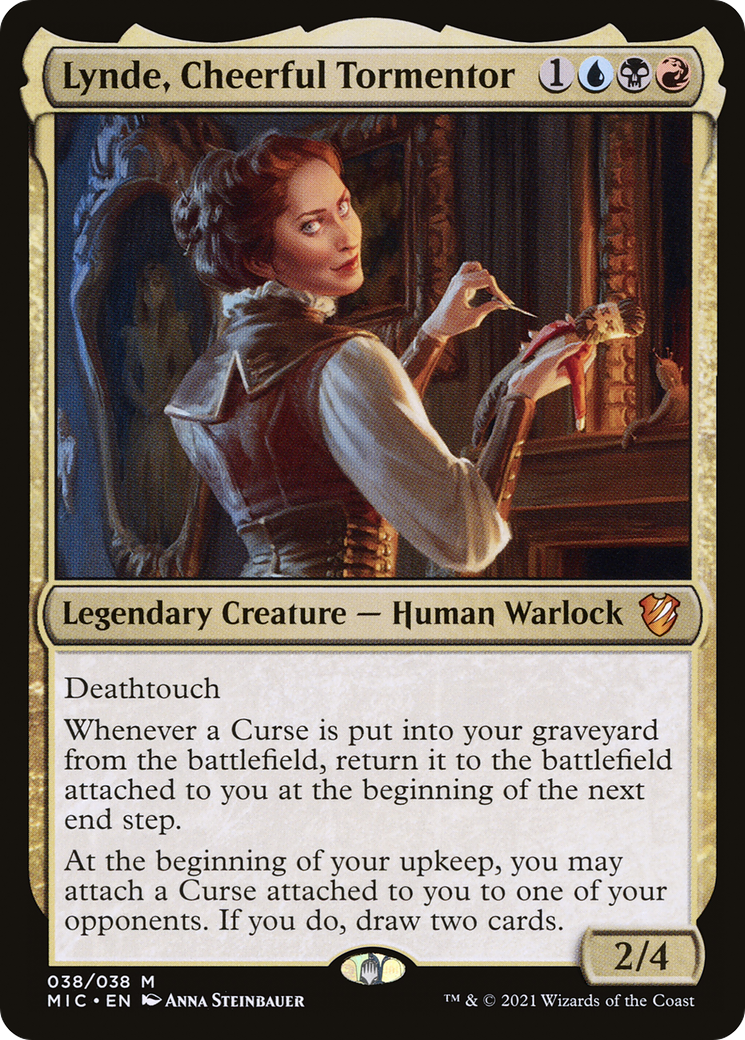 Lynde, Cheerful Tormentor (MIC-038) [Midnight Hunt Commander] MTG Single Wizards of the Coast