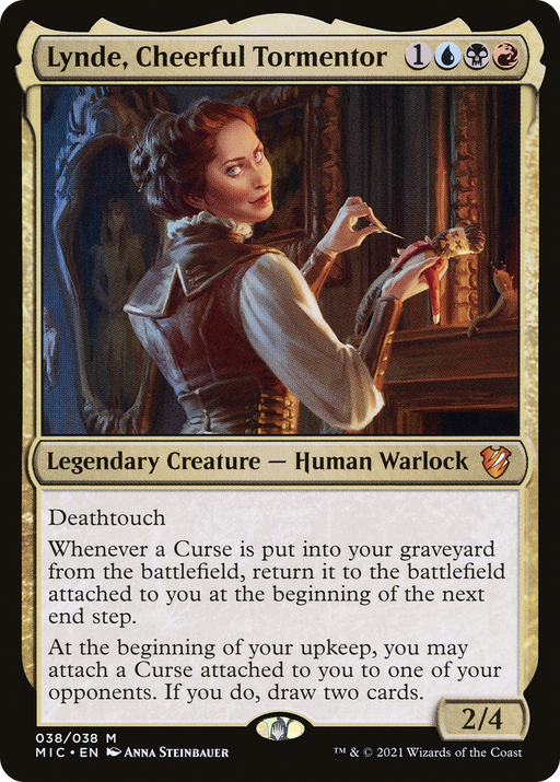 Lynde, Cheerful Tormentor (MIC-038) [Midnight Hunt Commander] MTG Single Wizards of the Coast