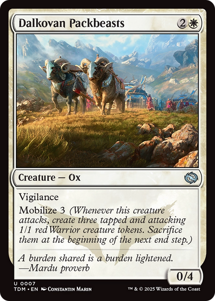 Dalkovan Packbeasts (TDM-007) [Tarkir: Dragonstorm] MTG Single Wizards of the Coast