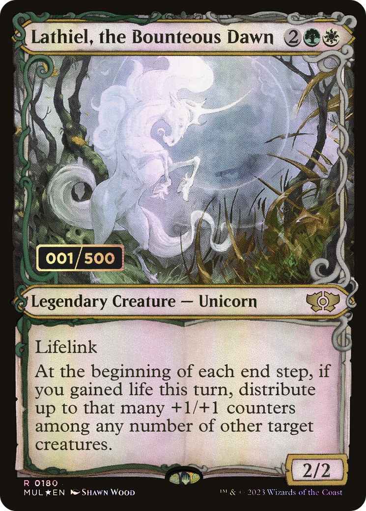 Lathiel, the Bounteous Dawn (MUL-180Z) [Multiverse Legends] (Showcase) Foil MTG Single Wizards of the Coast