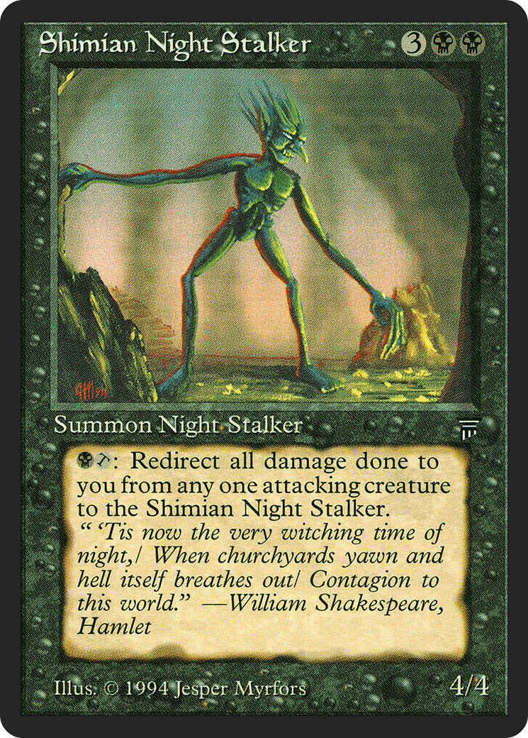Shimian Night Stalker (LEG-116) [Oldschool] Legends MTG Single Wizards of the Coast