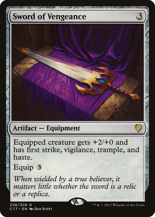 Sword of Vengeance (C17-228) [Commander 2017] MTG Single Wizards of the Coast