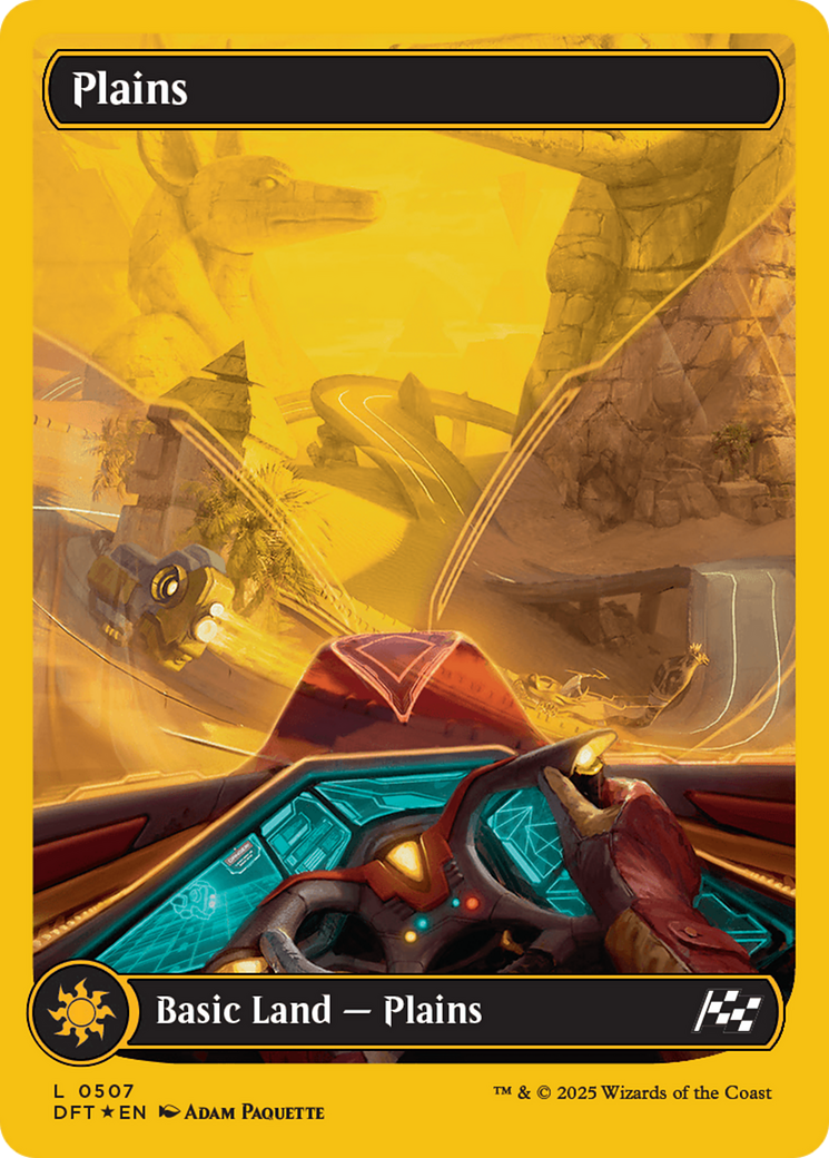 Plains (0507) (First-Place Foil) (DFT-507) [Aetherdrift] (Full Art) Foil MTG Single Wizards of the Coast