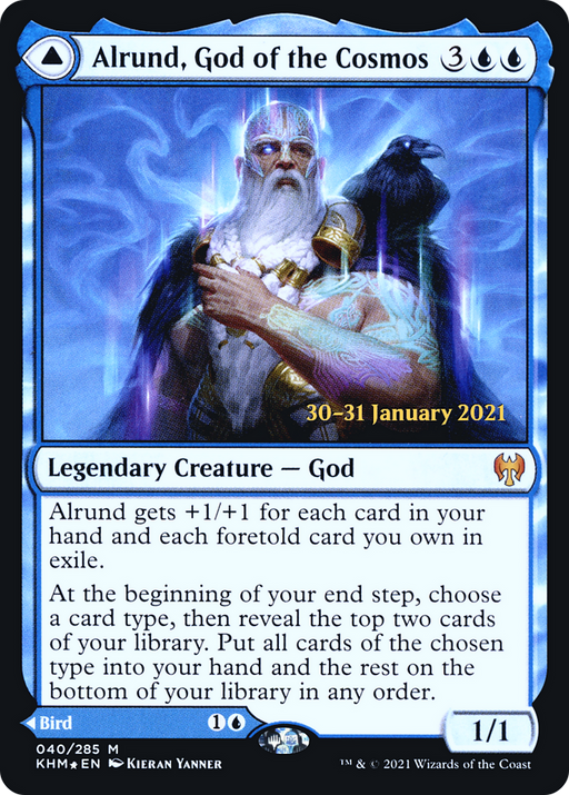 Alrund, God of the Cosmos (PRE-040) [Kaldheim Promos] Foil MTG Single Wizards of the Coast