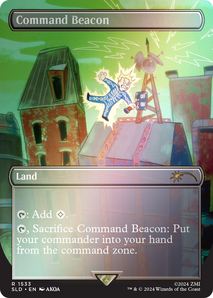 Command Beacon (Rainbow Foil) (SLD-1533) [Secret Lair] Drop (Borderless) Foil MTG Single Wizards of the Coast
