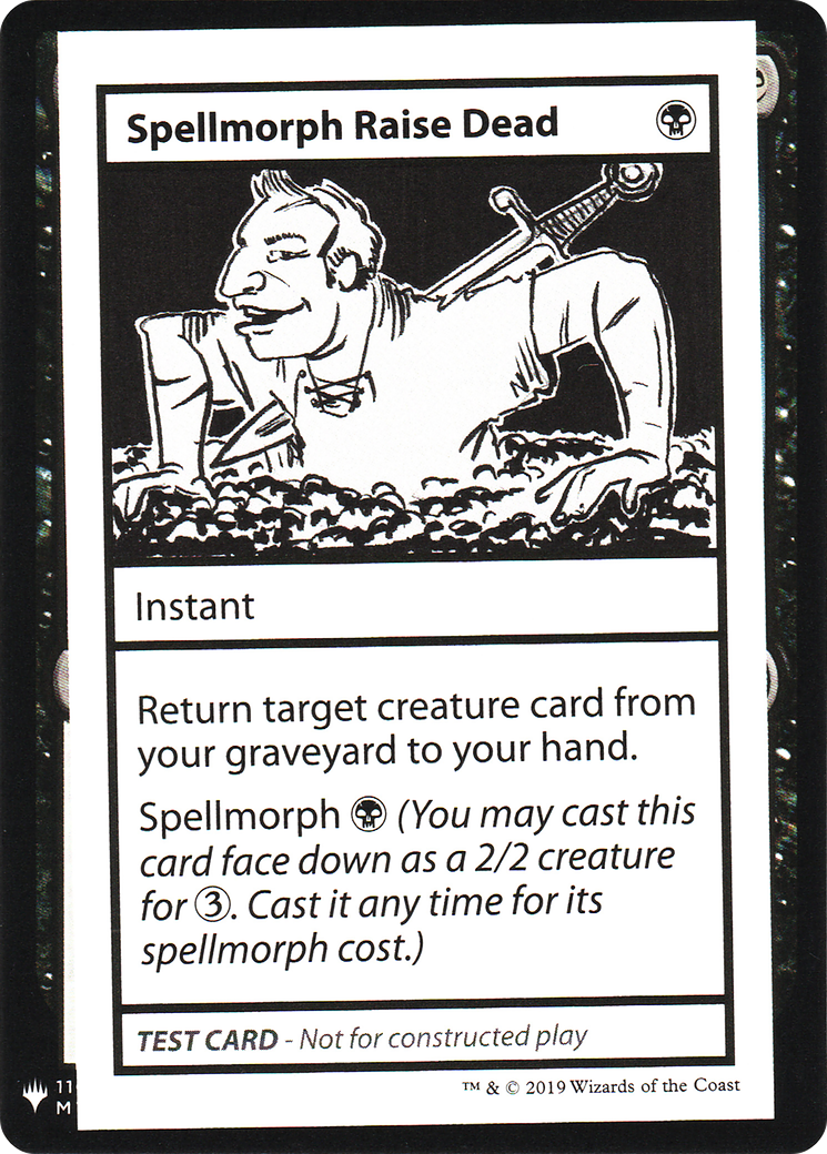 Spellmorph Raise Dead (CMB1-) [Mystery Booster] Playtest Cards 2019 MTG Single Wizards of the Coast