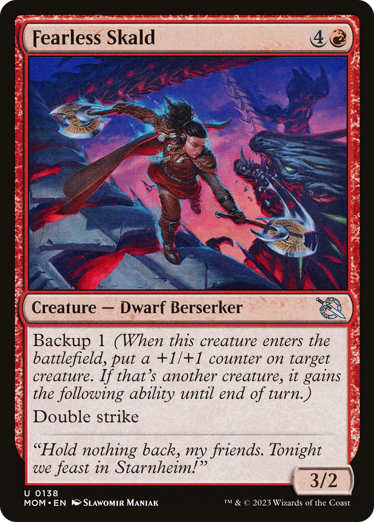 Fearless Skald (MOM-138) [March of the Machine] Foil MTG Single Wizards of the Coast