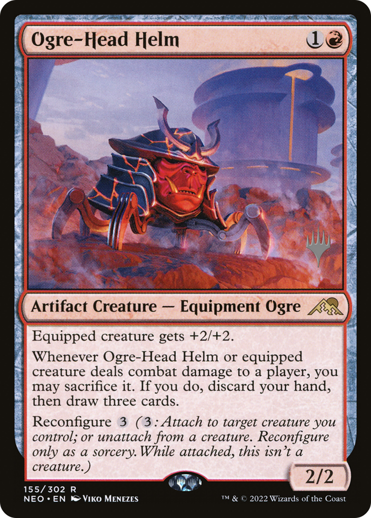 Ogre-Head Helm (PPNEO-155P) [Kamigawa: Neon Dynasty Promos] MTG Single Wizards of the Coast