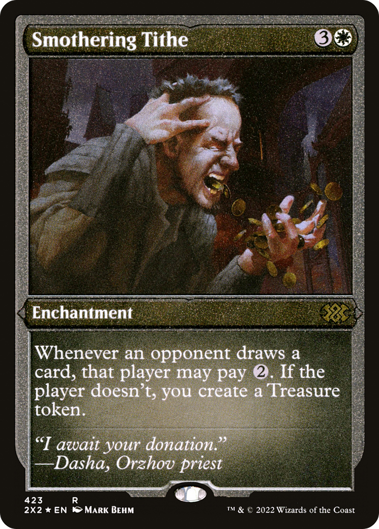 Smothering Tithe (Foil Etched) (2X2-423) [Double Masters 2022] Foil MTG Single Wizards of the Coast