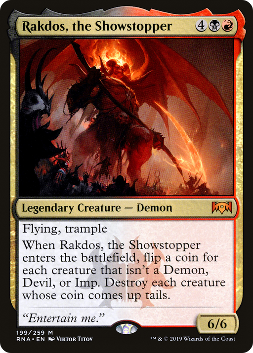Rakdos, the Showstopper (RNA-199) [Ravnica Allegiance] Foil MTG Single Wizards of the Coast