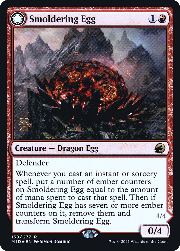 Smoldering Egg (PRE-159) [Innistrad: Midnight Hunt Promos] Foil MTG Single Wizards of the Coast