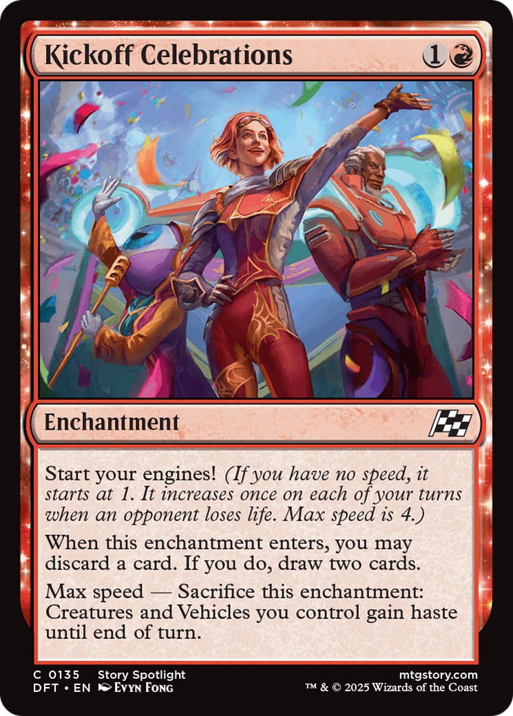 Kickoff Celebrations (DFT-135) [Aetherdrift] Foil MTG Single Wizards of the Coast