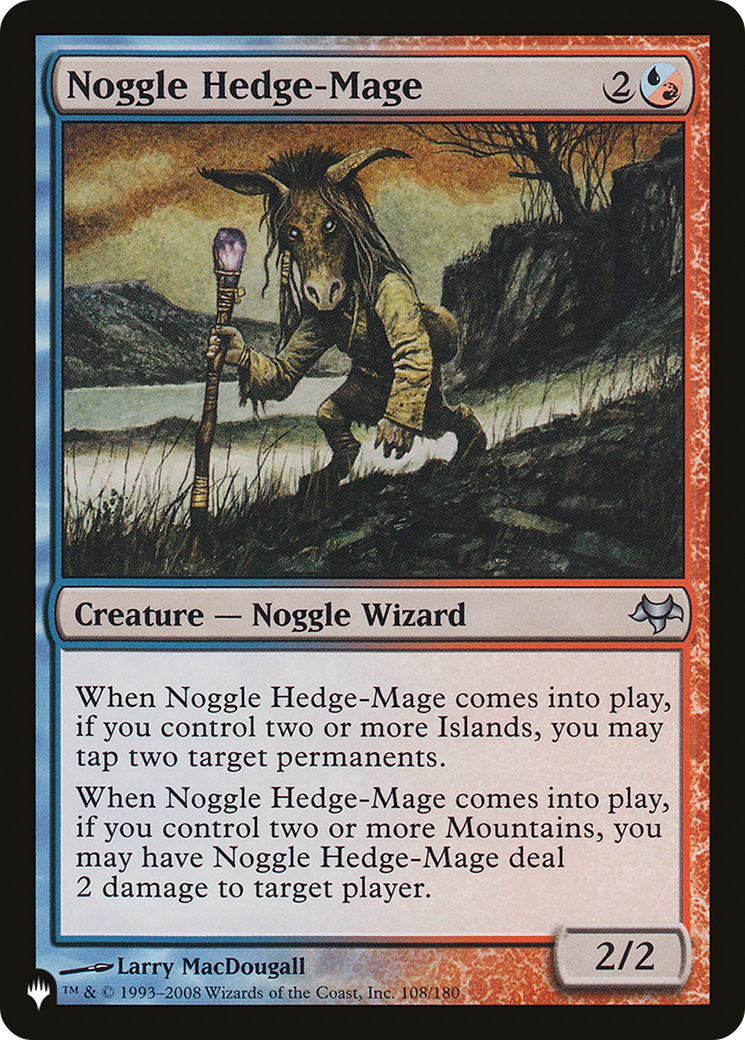 Noggle Hedge-Mage (LIST-EVE-108) [Mystery Booster] The List MTG Single Wizards of the Coast