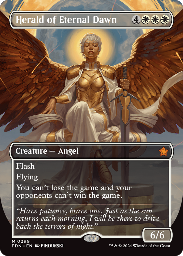 Herald of Eternal Dawn (FDN-299) [Foundations] (Borderless) MTG Single Wizards of the Coast