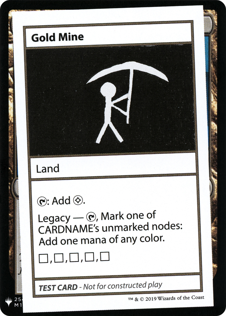 Gold Mine (CMB1-) [Mystery Booster] Playtest Cards 2019 MTG Single Wizards of the Coast