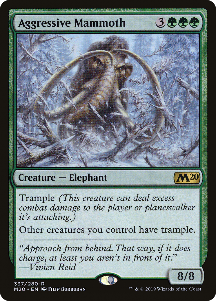 Aggressive Mammoth (M20-337) [Core Set 2020] MTG Single Wizards of the Coast