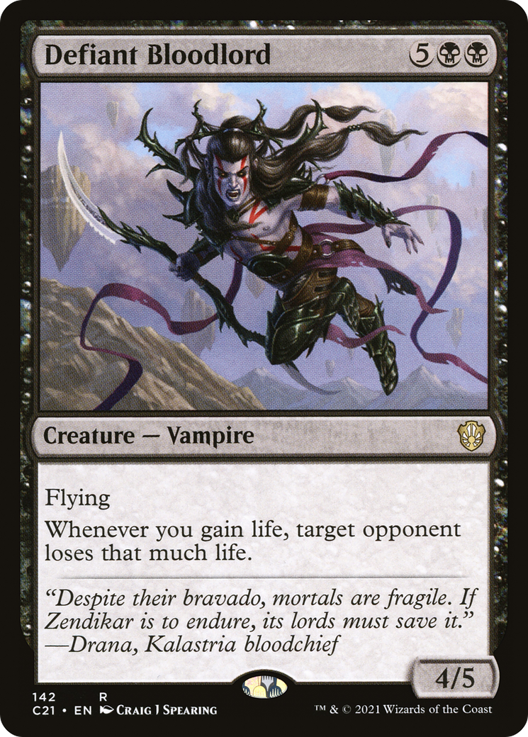 Defiant Bloodlord [Commander 2021] MTG Single Magic: The Gathering