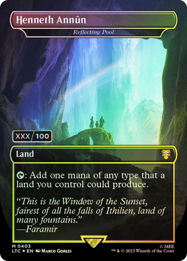 Henneth Annun - Reflecting Pool (Serial Numbered) (LTC-403) [Tales of Middle-earth Commander] (Borderless) Foil MTG Single Wizards of the Coast