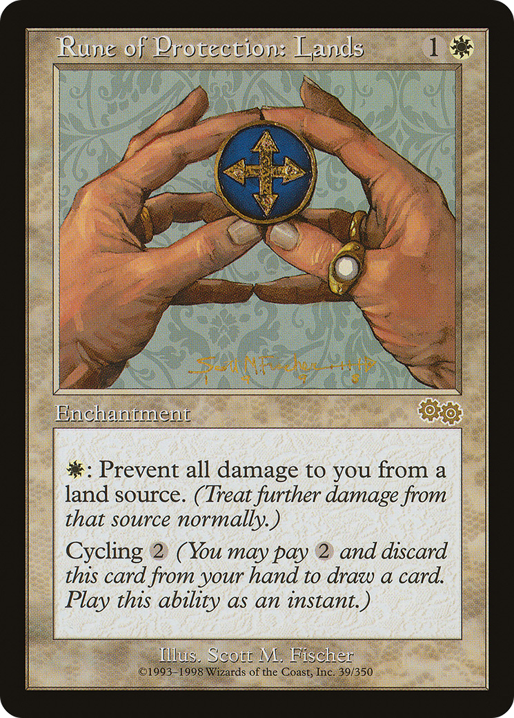 Rune of Protection: Lands (USG-039) [Urza's Saga] MTG Single Wizards of the Coast