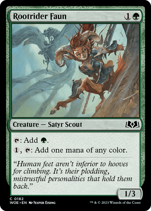Rootrider Faun (WOE-182) [Wilds of Eldraine] Foil MTG Single Wizards of the Coast