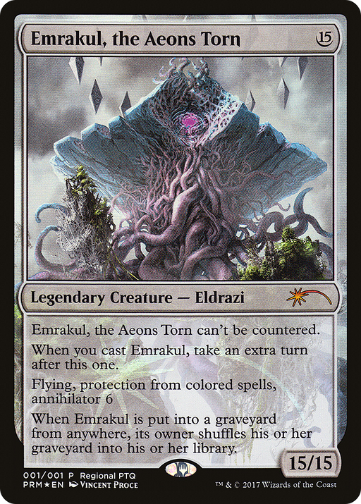 Emrakul, the Aeons Torn (PTP-001) [Misc] Pro Tour Promos Foil MTG Single Wizards of the Coast