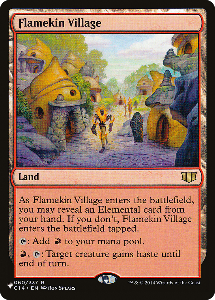 Flamekin Village (C14) (LIST-060/337) [Mystery Booster] The List MTG Single Wizards of the Coast