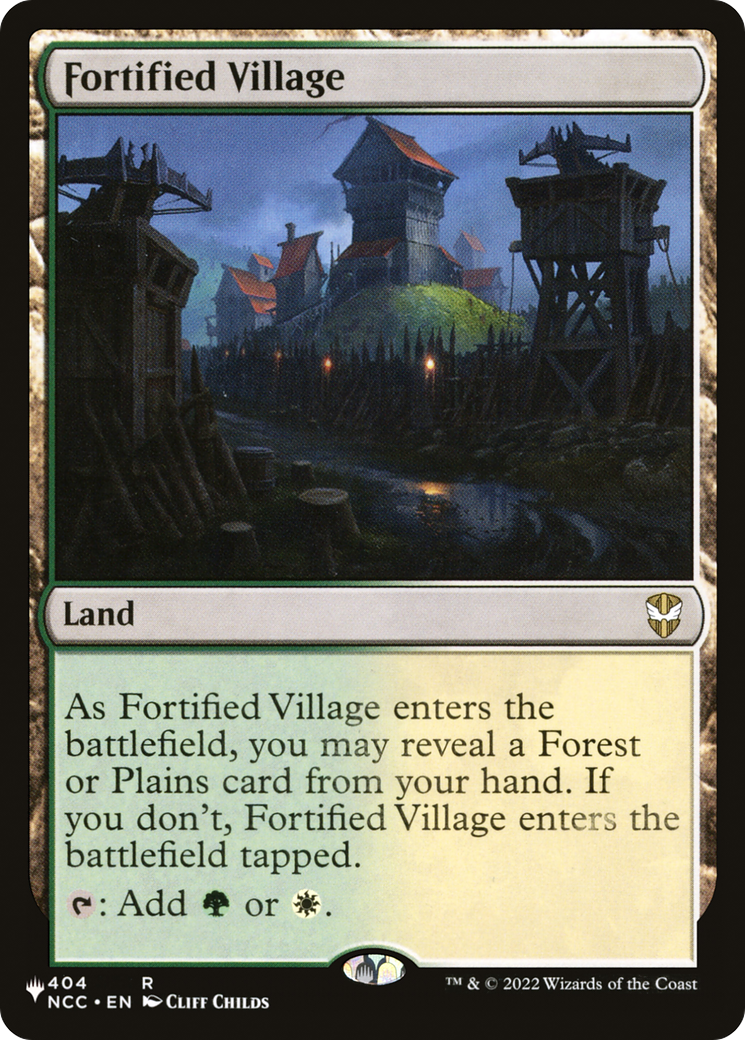 Fortified Village (LIST-NCC-404) [Mystery Booster] The List MTG Single Wizards of the Coast