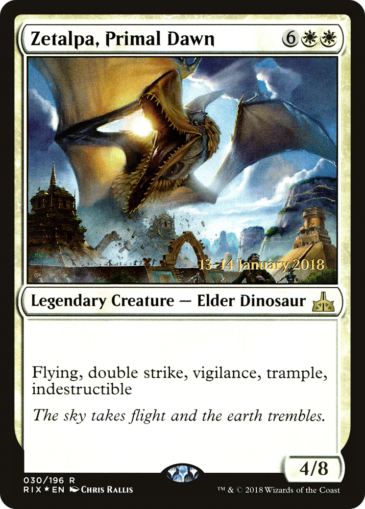 Zetalpa, Primal Dawn (PRE-030) [Rivals of Ixalan Promos] Foil MTG Single Wizards of the Coast