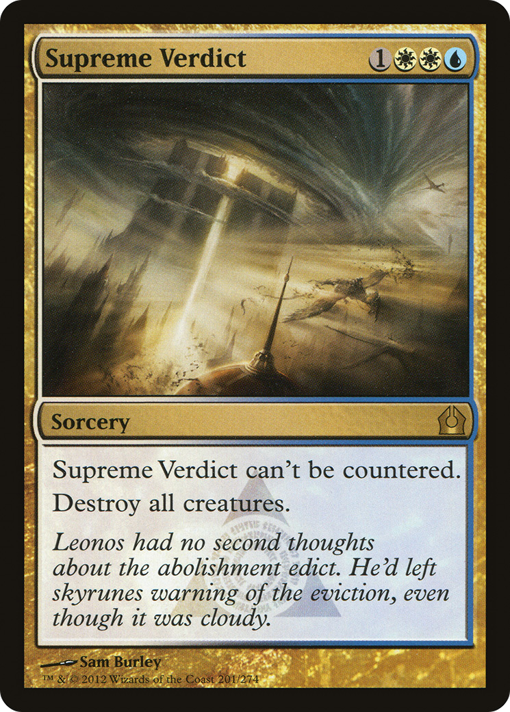Supreme Verdict (RTR-201) [Return to Ravnica] MTG Single Wizards of the Coast