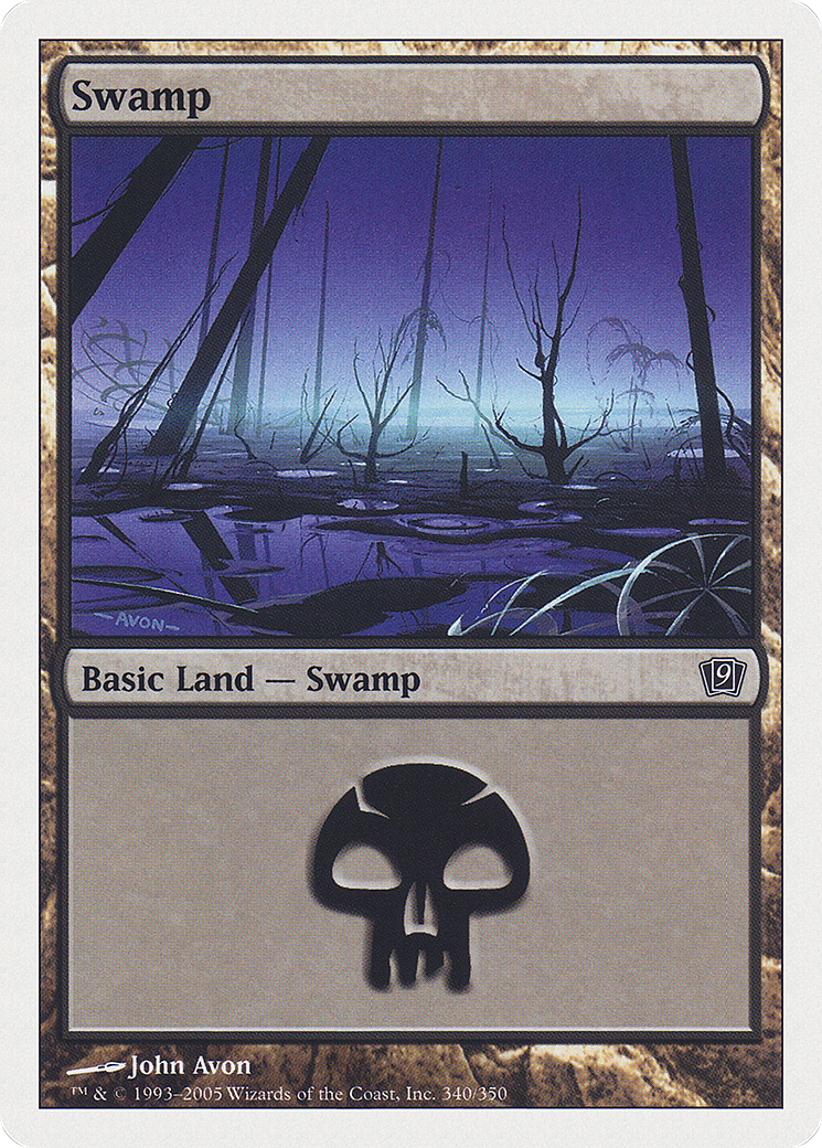 Swamp (340) (9ED-340) [9th Edition] Foil MTG Single Wizards of the Coast