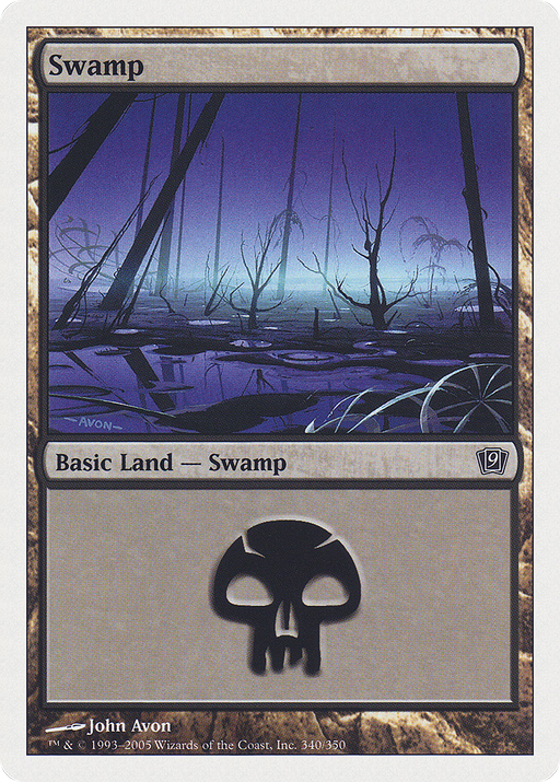 Swamp (340) (9ED-340) [9th Edition] MTG Single Wizards of the Coast