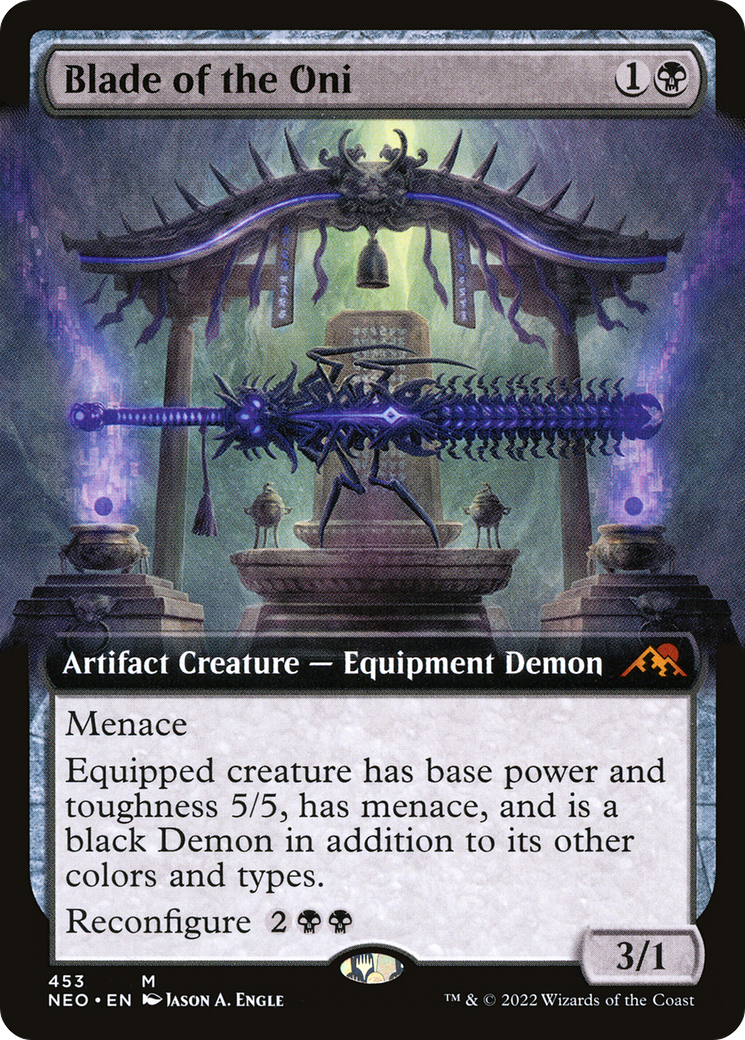 Blade of the Oni (NEO-453) [Kamigawa: Neon Dynasty] (Extended Art) MTG Single Wizards of the Coast