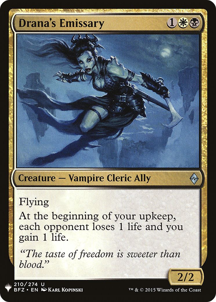 Drana's Emissary (LIST-BFZ-210) [Mystery Booster] The List MTG Single Wizards of the Coast