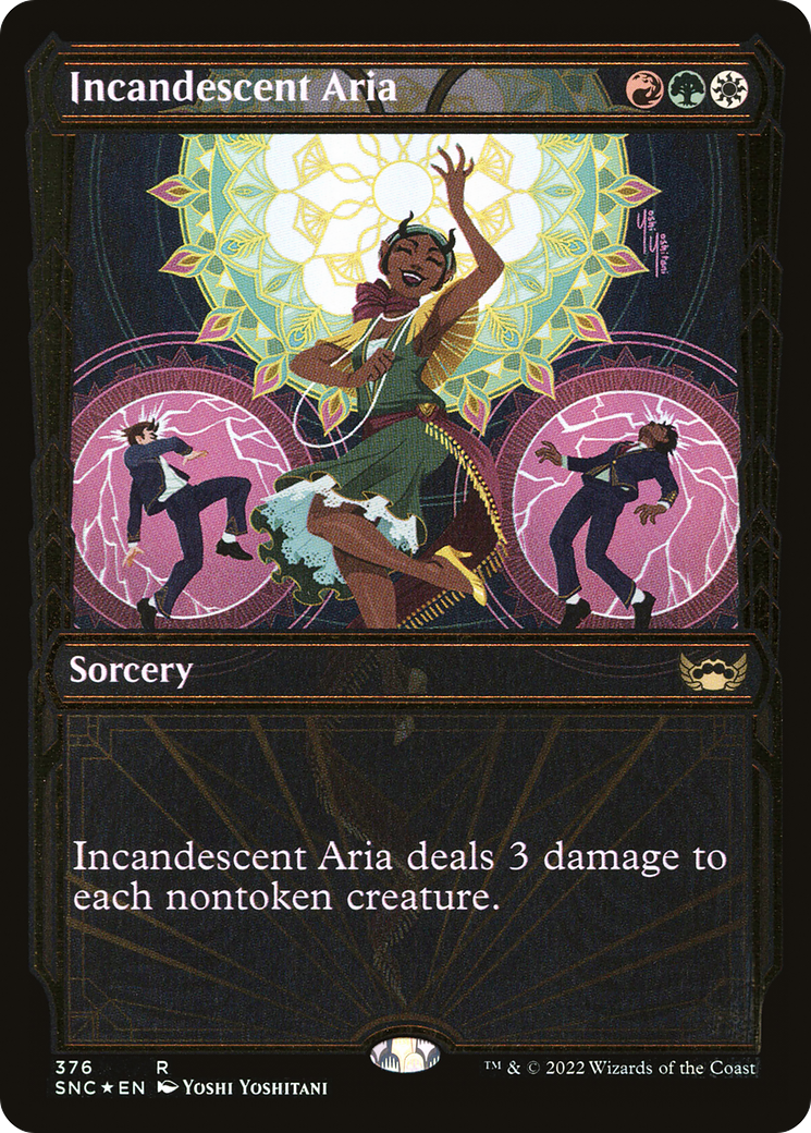 Incandescent Aria (Gilded Foil) (SNC-376) [Streets of New Capenna] (Showcase) Foil MTG Single Wizards of the Coast