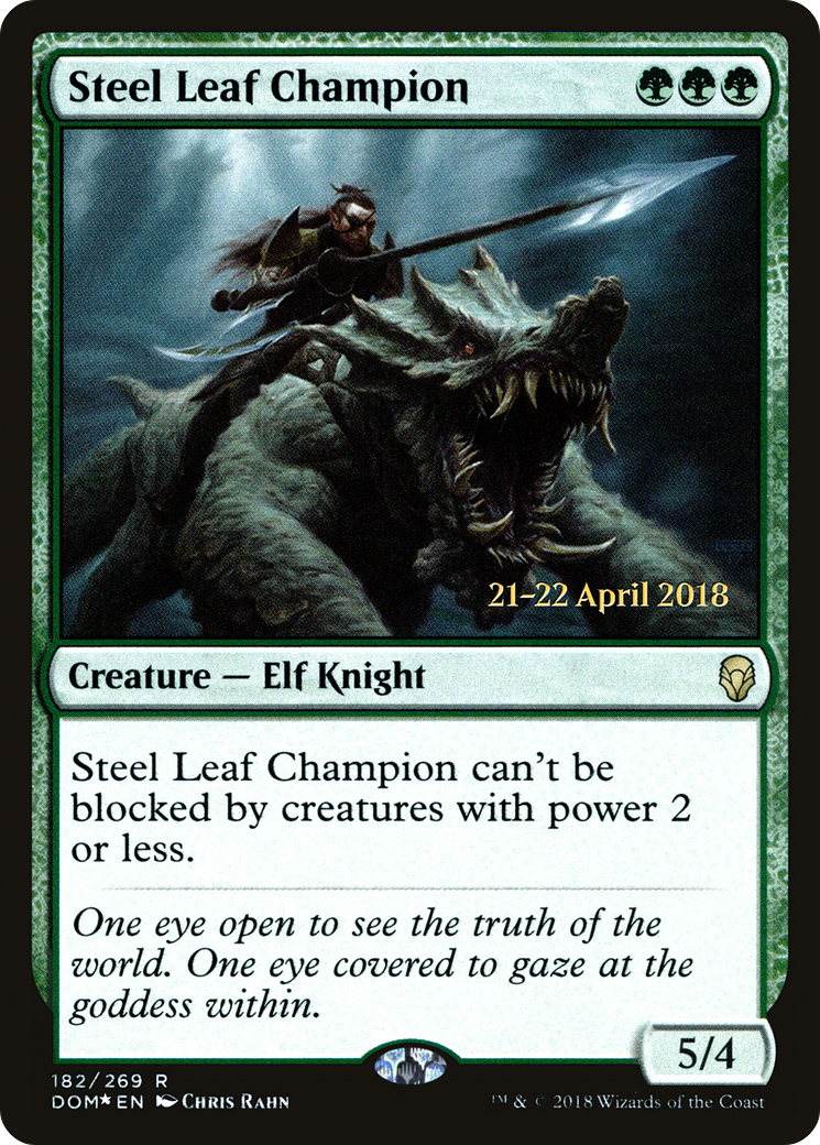 Steel Leaf Champion (PRE-182) [Dominaria Promos] Foil MTG Single Wizards of the Coast